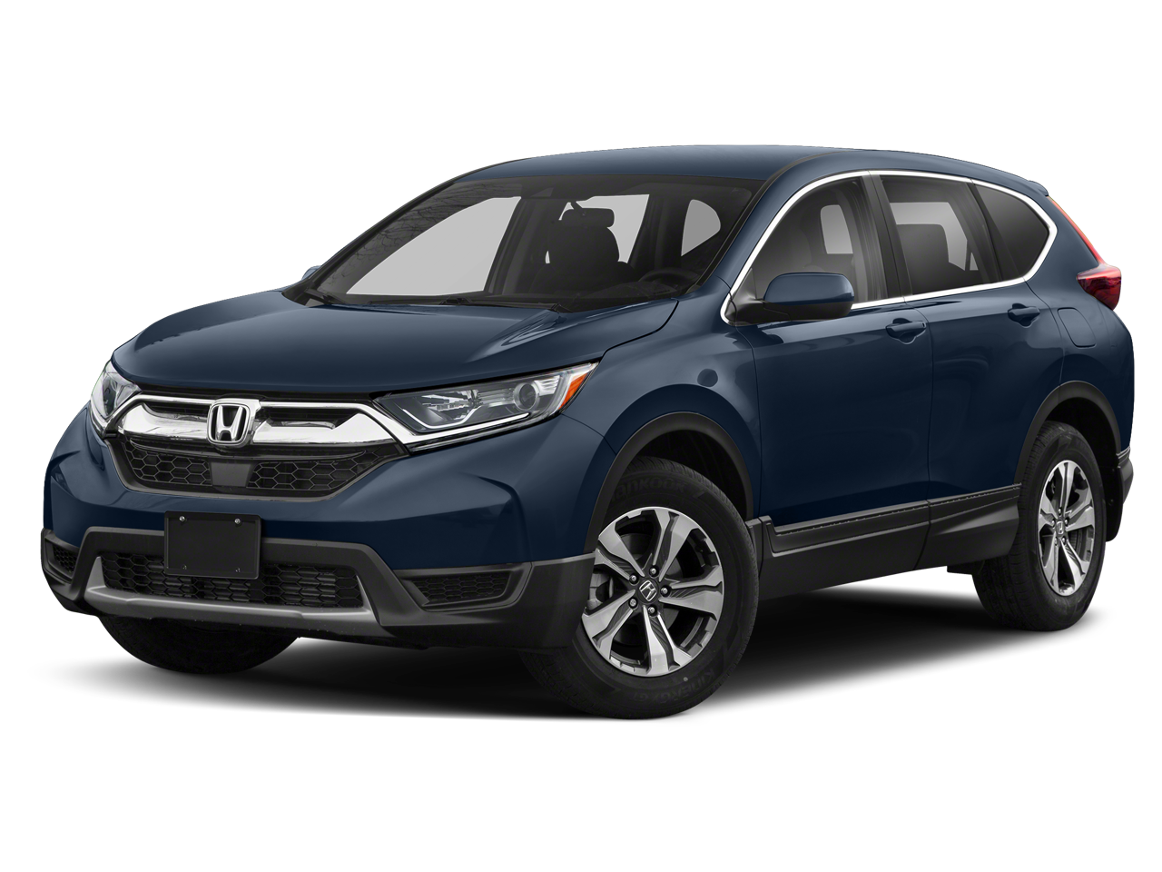 2019 Honda CR-V LX in Obsidian Blue Pearl — front three-quarter view