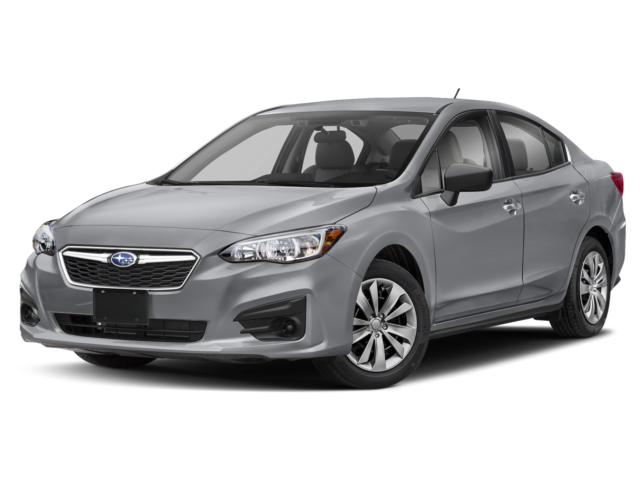 2019 Subaru Impreza Premium in Ice Silver Metallic — front three-quarter view