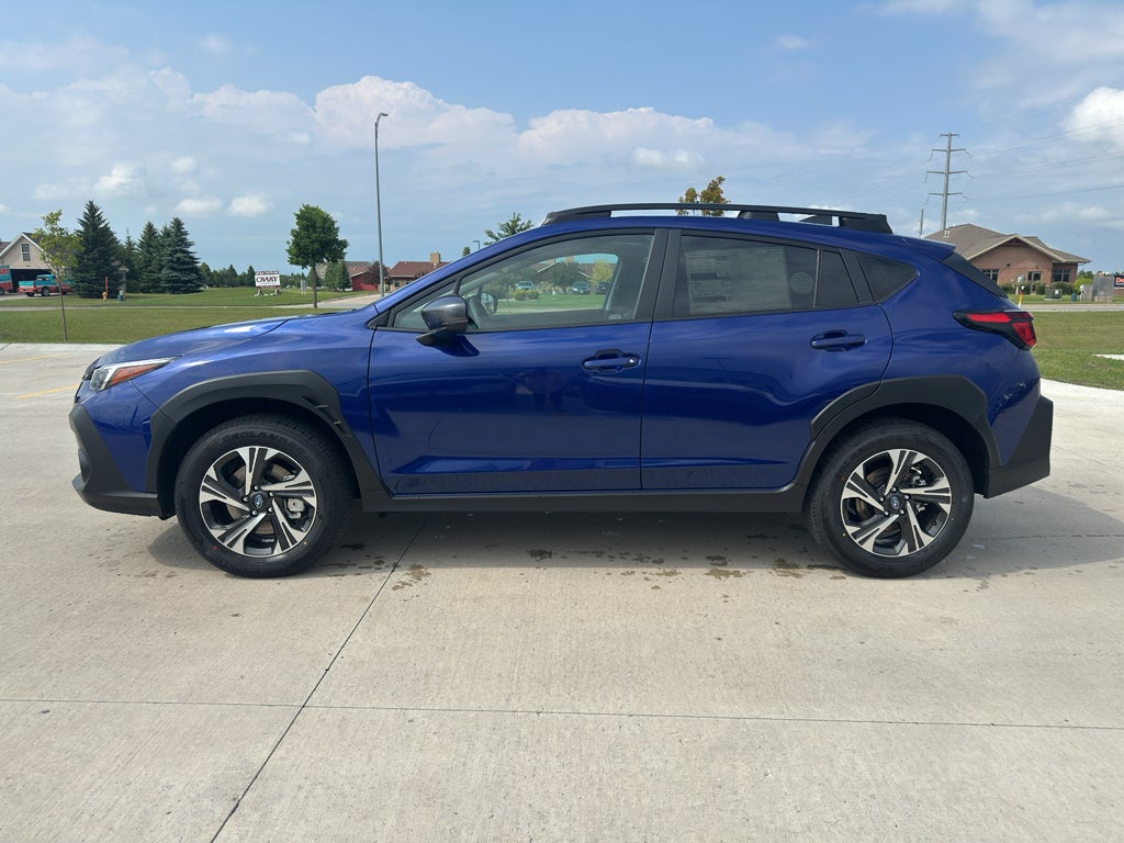 2026 Subaru CROSSTREK Premium in Sapphire Blue Pearl — front three-quarter view