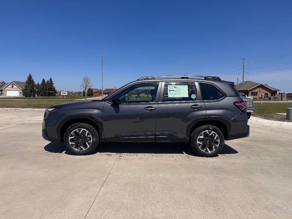 2026 Subaru FORESTER Standard Model in Magnetite Gray Metallic — front three-quarter view