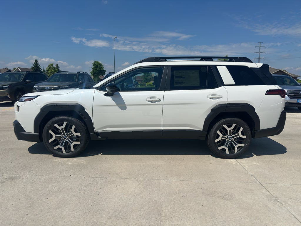 2026 Subaru OUTBACK Touring XT in Crystal White Pearl — front three-quarter view