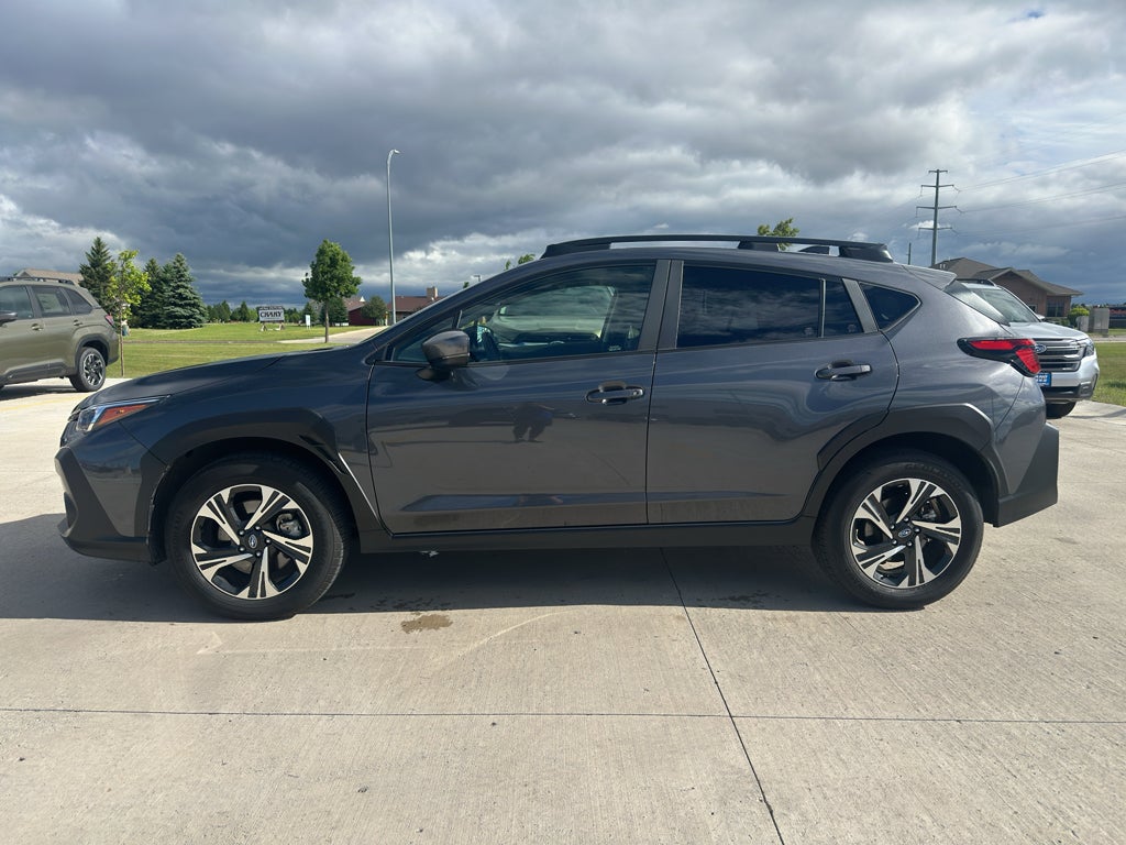 2025 Subaru Crosstrek Premium in Magnetite Gray Metallic — front three-quarter view